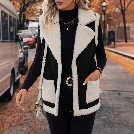 Gilet Femme Laine d'Agneau – Élégance & Douceur Hivernale