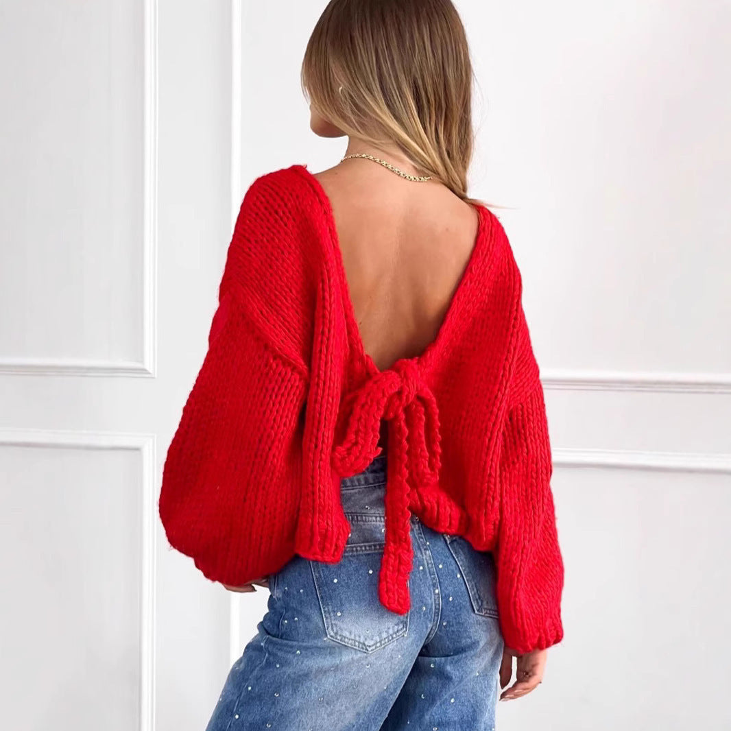Veste Cardigan Inversée, Grosse Maille.