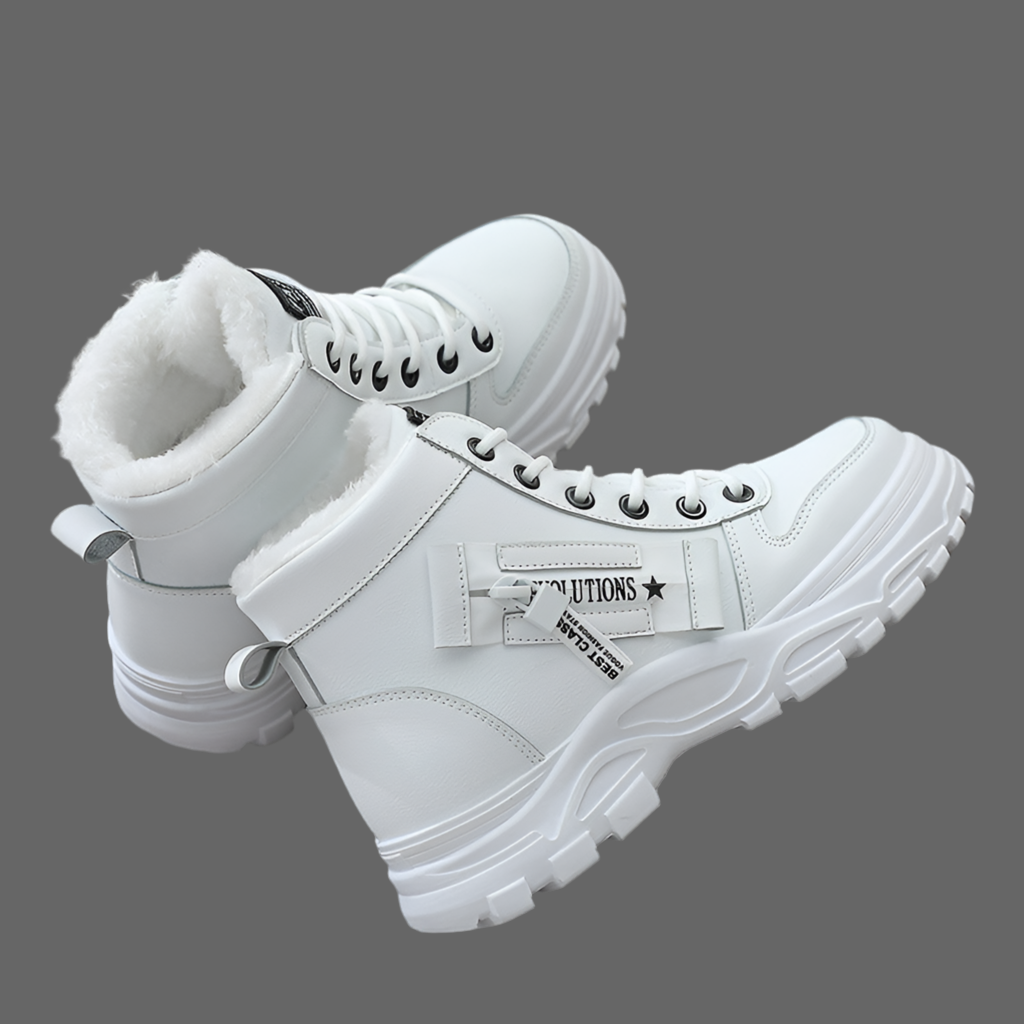 Bottines Hautes Chaudes Style Coréen – Type Martin, Look Tendance pour l’Hiver