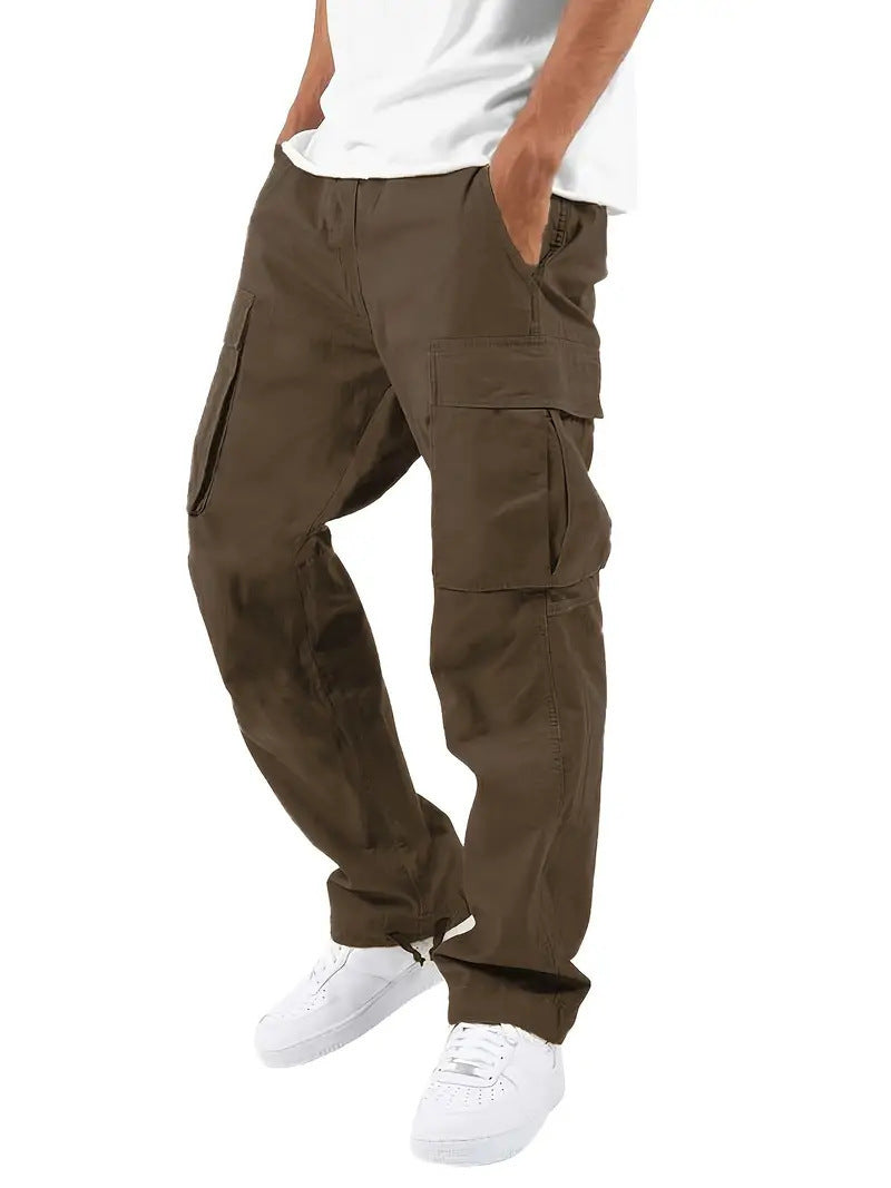 Trade Drawstring Multi-pocket Casual Trousers.