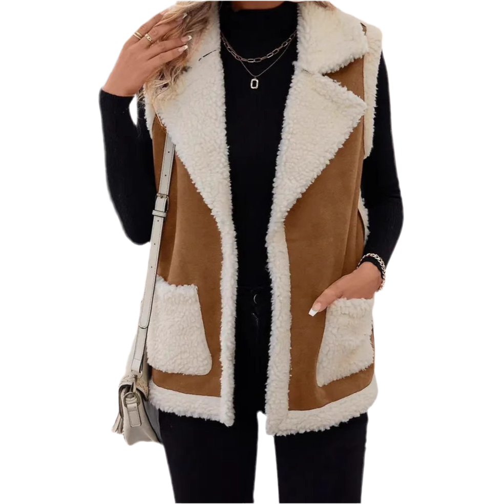 Gilet Femme Laine d'Agneau – Style Hiver Chic & Confort