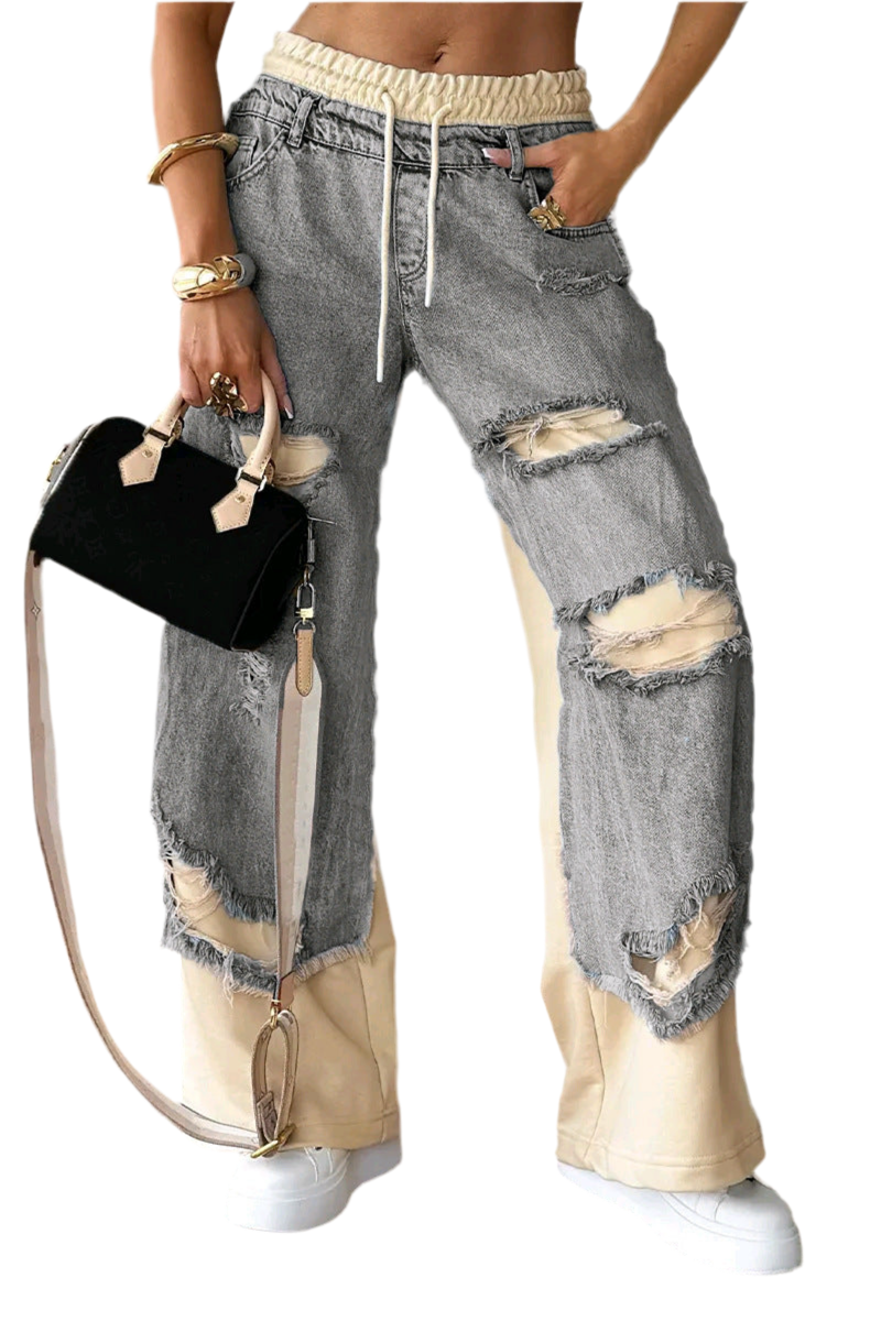 Pantalon Streetwear Couture – Style Européen et Américain Tendance