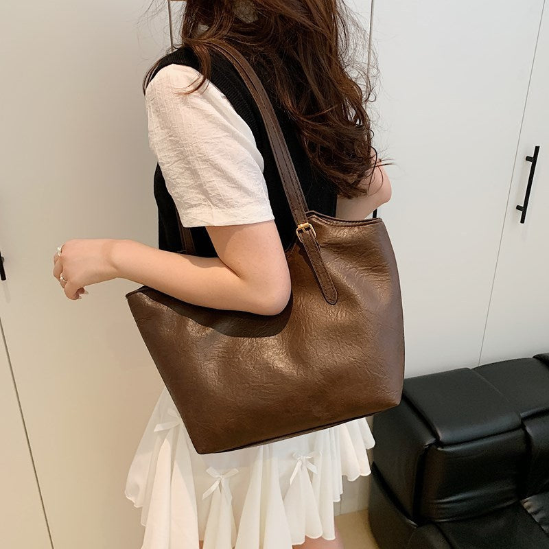 Retro Large Capacity Bag Women's Bag Trendy Korean Style