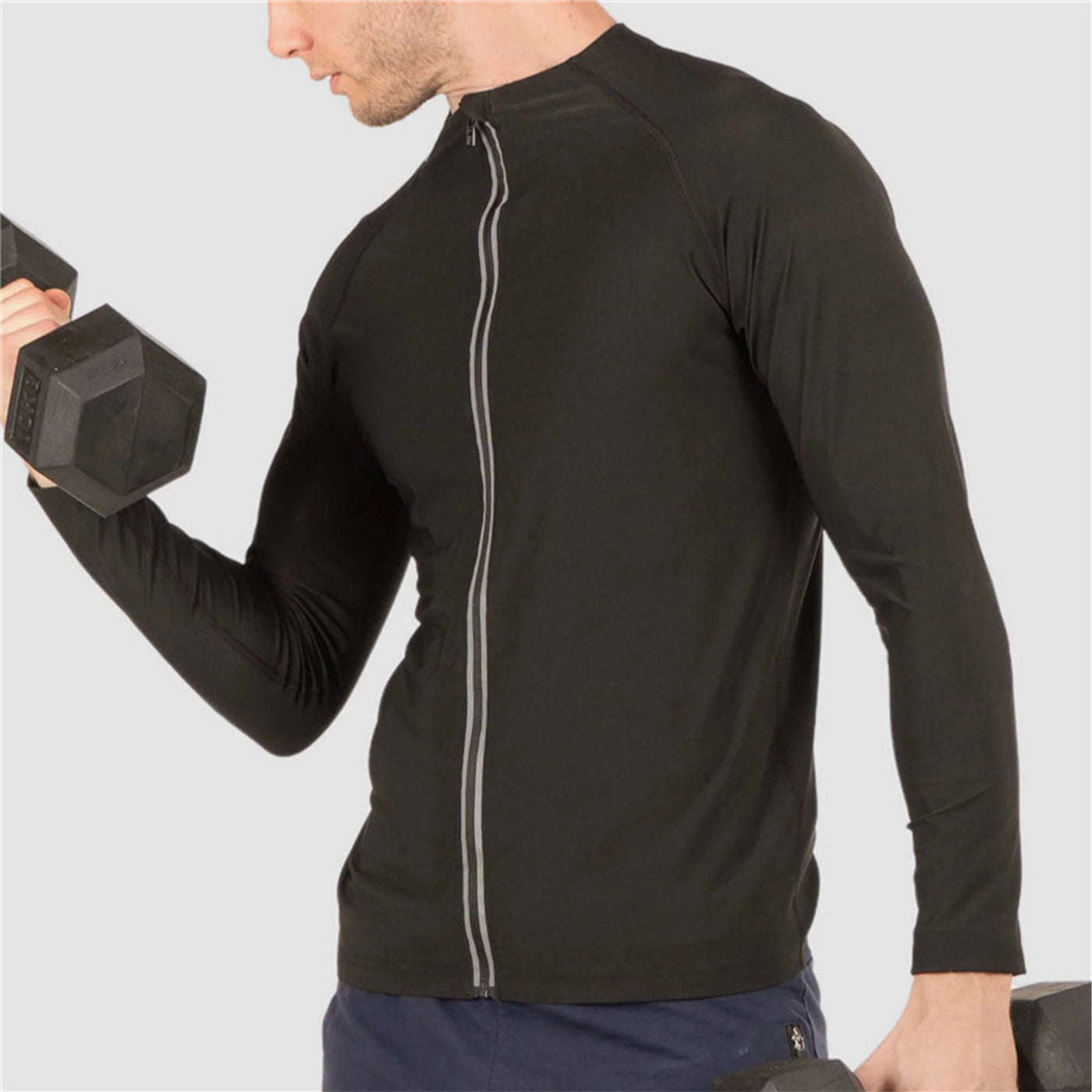 Gilet Sport Homme Zippé – Manches Longues ou Courtes