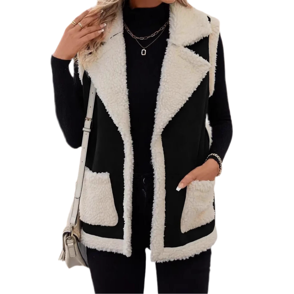 Gilet Femme Laine d'Agneau – Style Hiver Chic & Confort