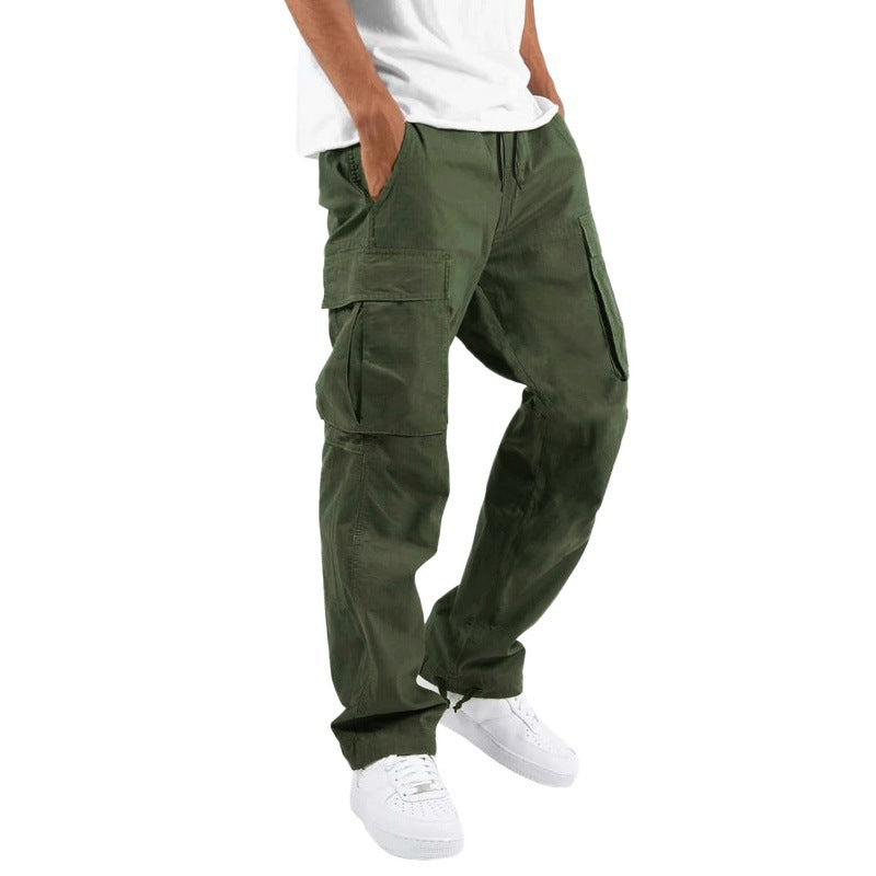 Trade Drawstring Multi-pocket Casual Trousers.