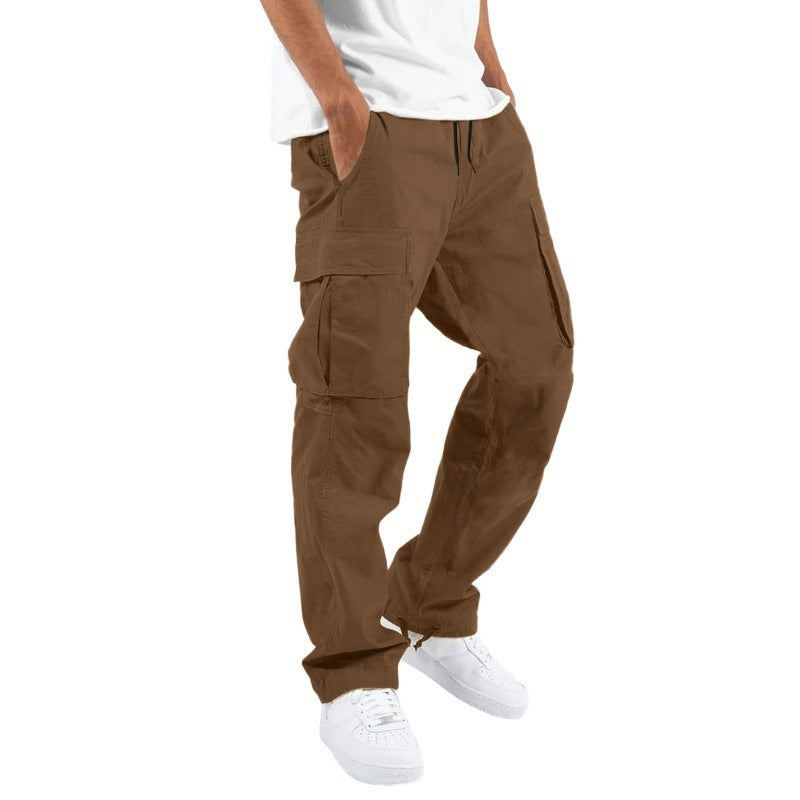 Trade Drawstring Multi-pocket Casual Trousers.