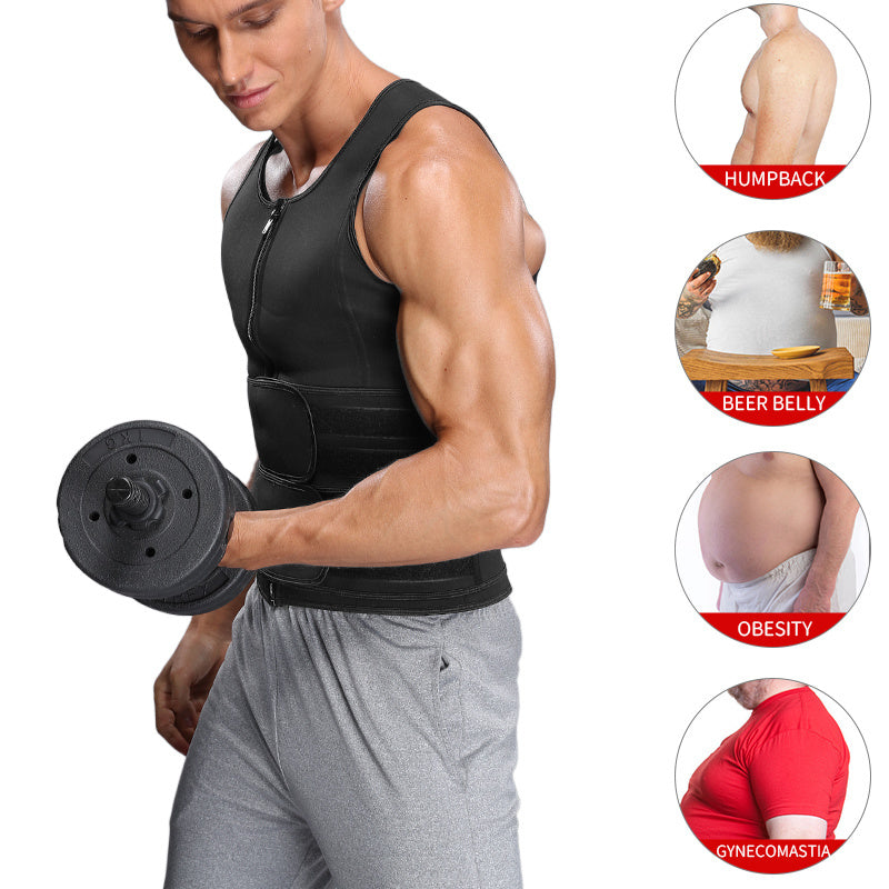 Gilet sauna minceur homme – Haut shapewear fitness.