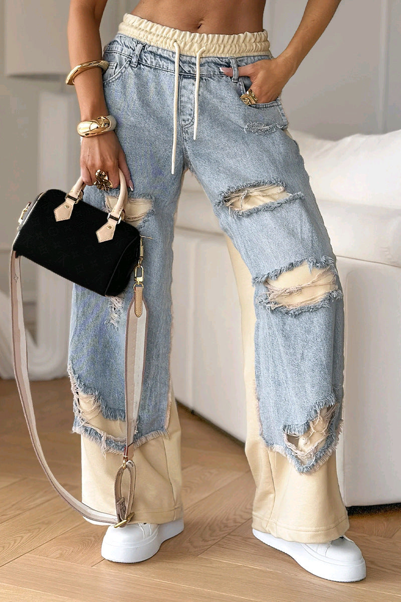 Pantalon Streetwear Couture – Style Européen et Américain Tendance.