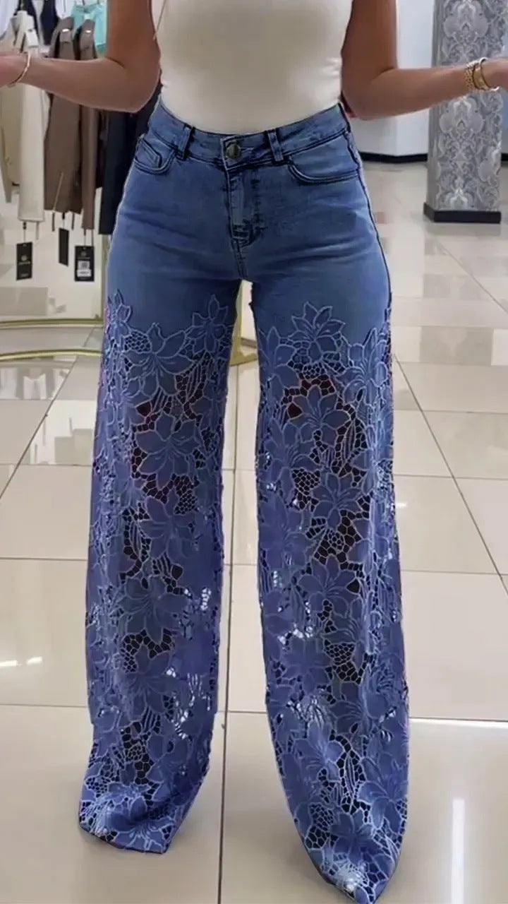 Pantalon Femme Taille Haute Y2K – Coupe Large.