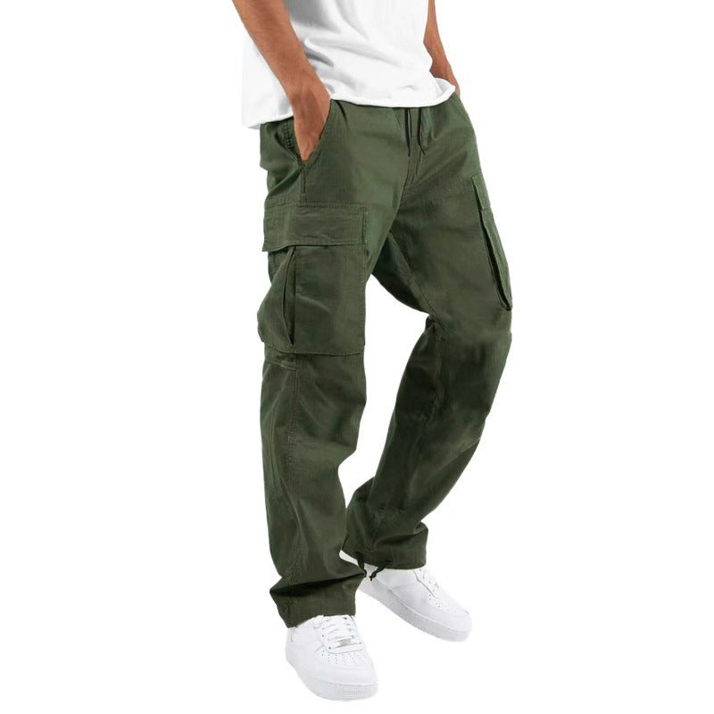 Trade Drawstring Multi-pocket Casual Trousers.