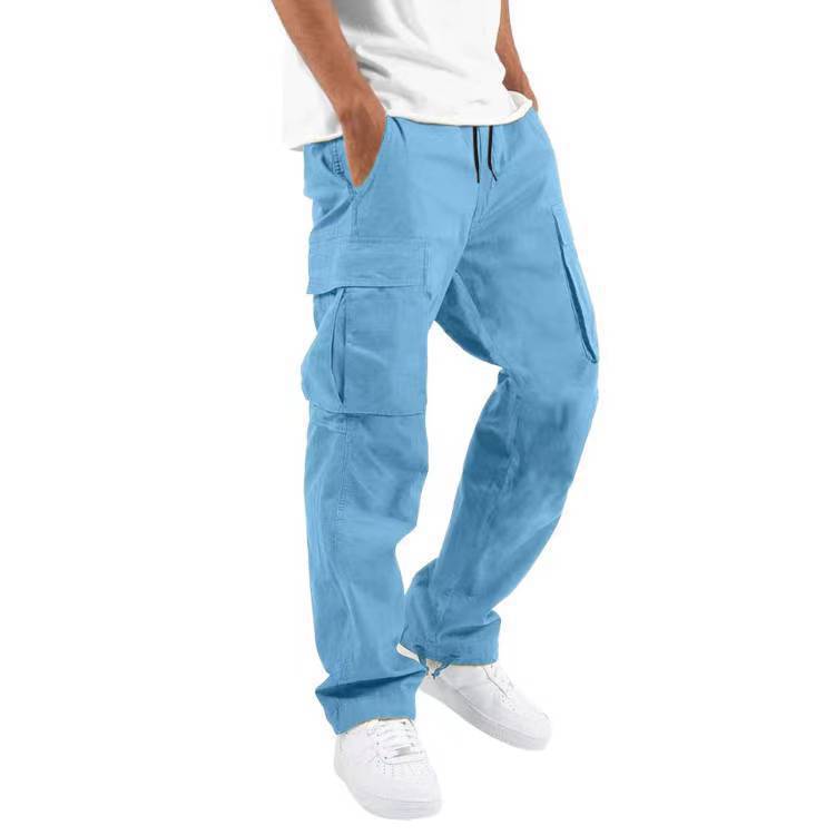 Trade Drawstring Multi-pocket Casual Trousers.