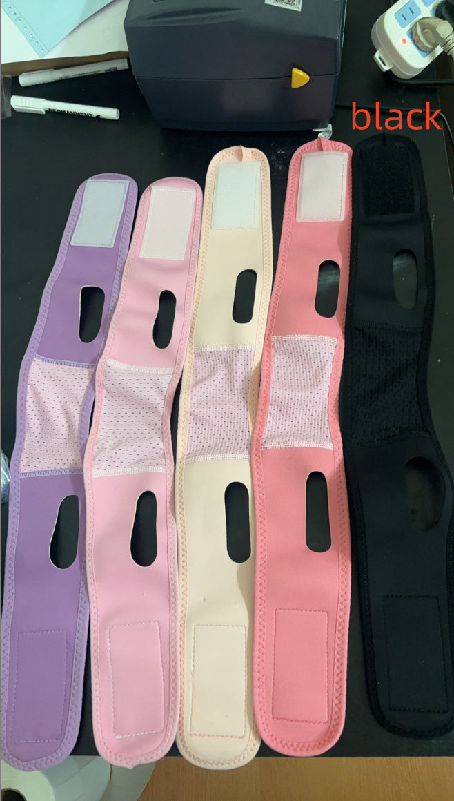 Double chin reducer and face lifting band for effective contouring and firming of facial skin