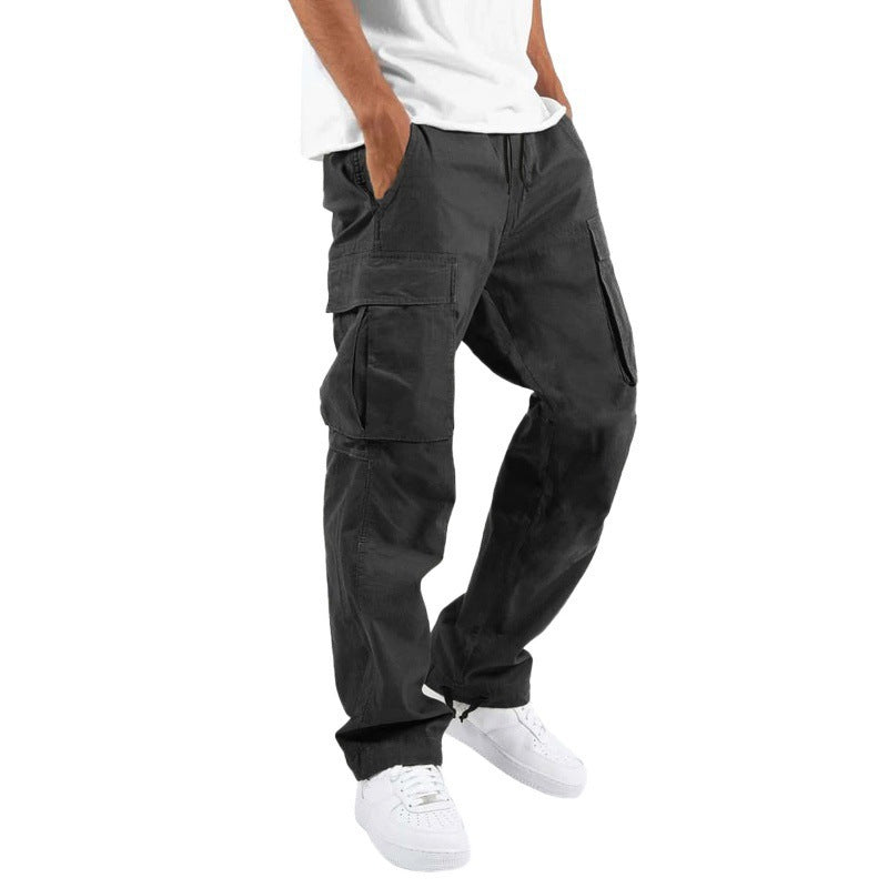 Trade Drawstring Multi-pocket Casual Trousers.