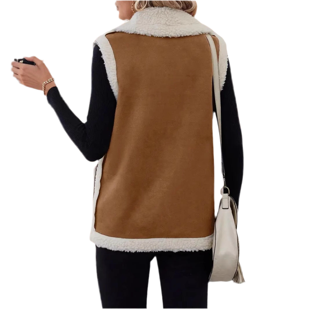 Gilet Femme Laine d'Agneau – Style Hiver Chic & Confort