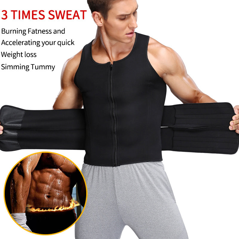 Gilet sauna minceur homme – Haut shapewear fitness.