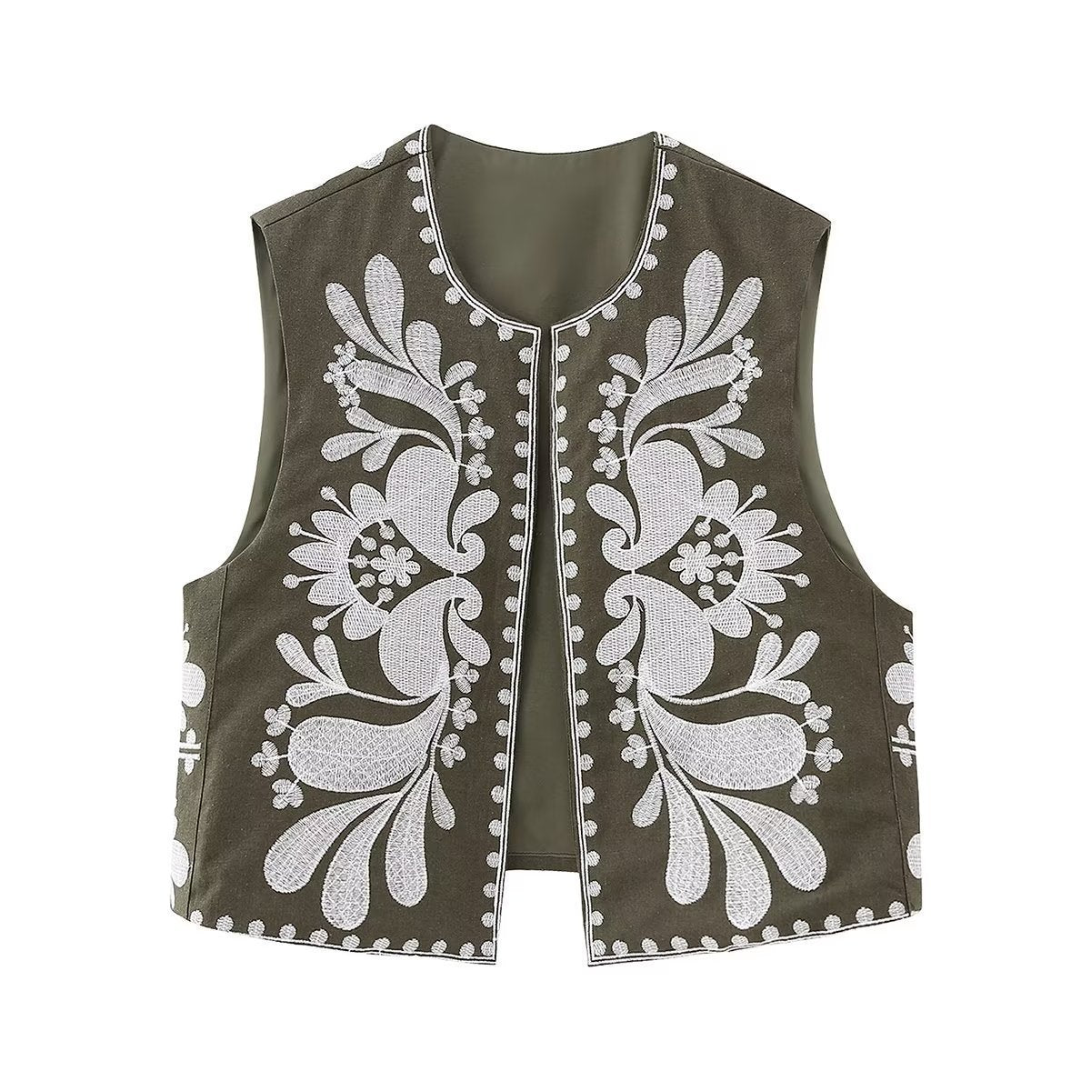 Top Femme Sans Manches Brodé – Style Chic & Tendance