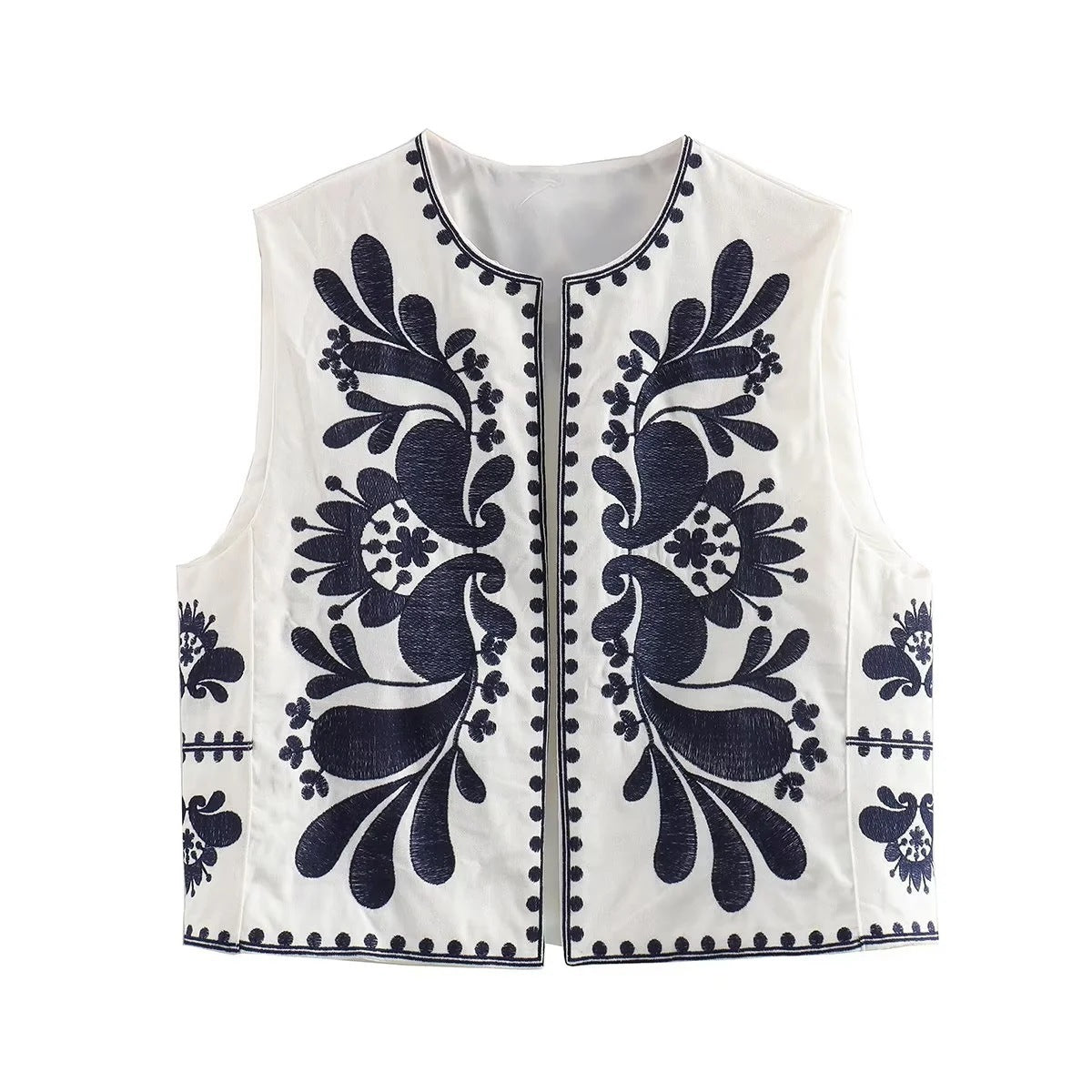 Top Femme Sans Manches Brodé – Style Chic & Tendance