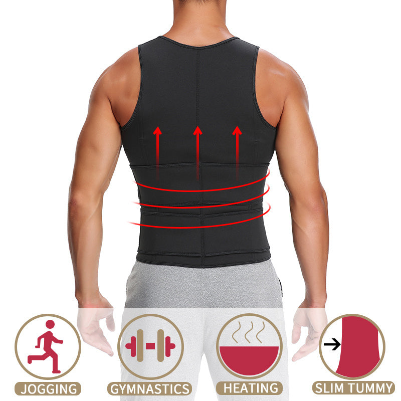 Gilet sauna minceur homme – Haut shapewear fitness.