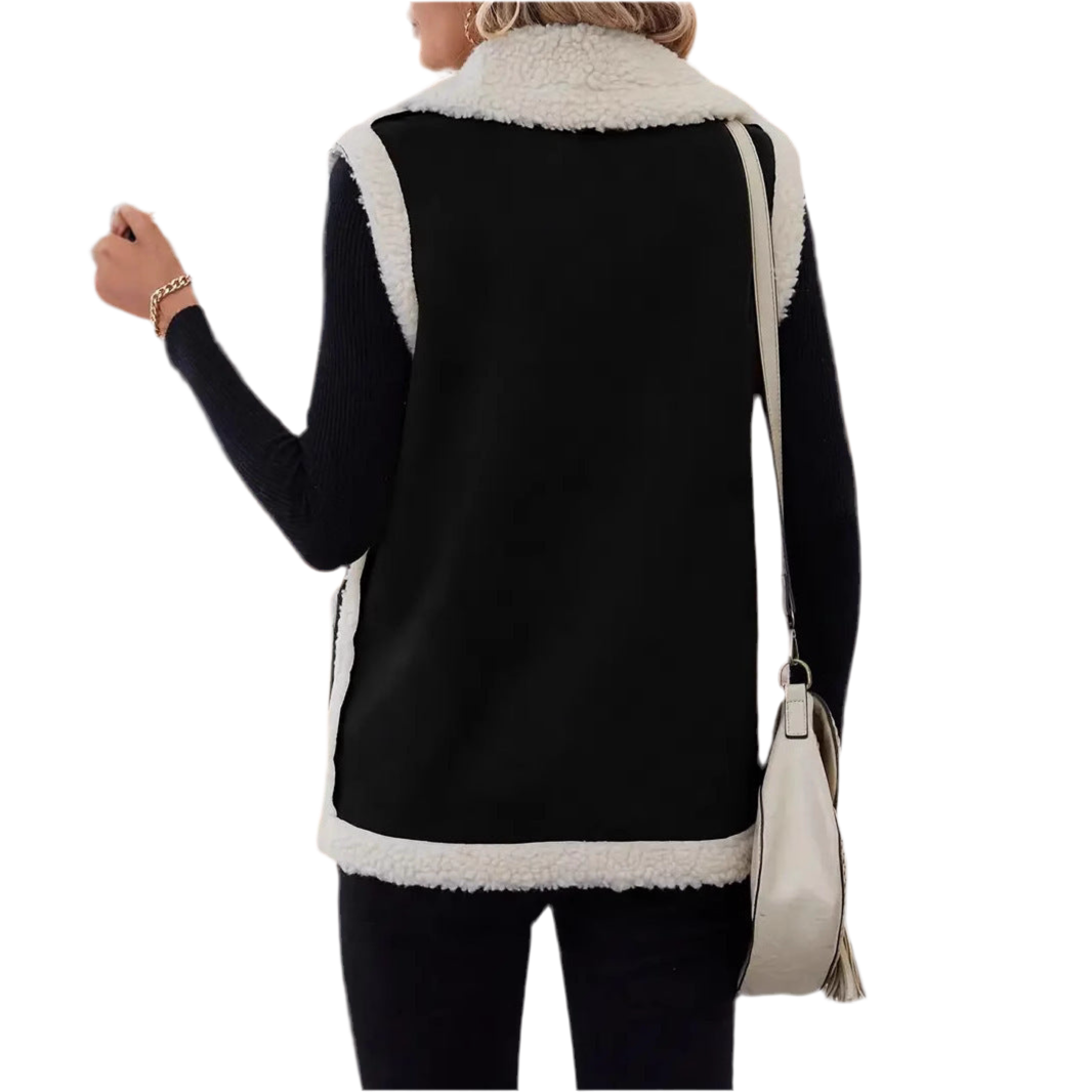 Gilet Femme Laine d'Agneau – Style Hiver Chic & Confort