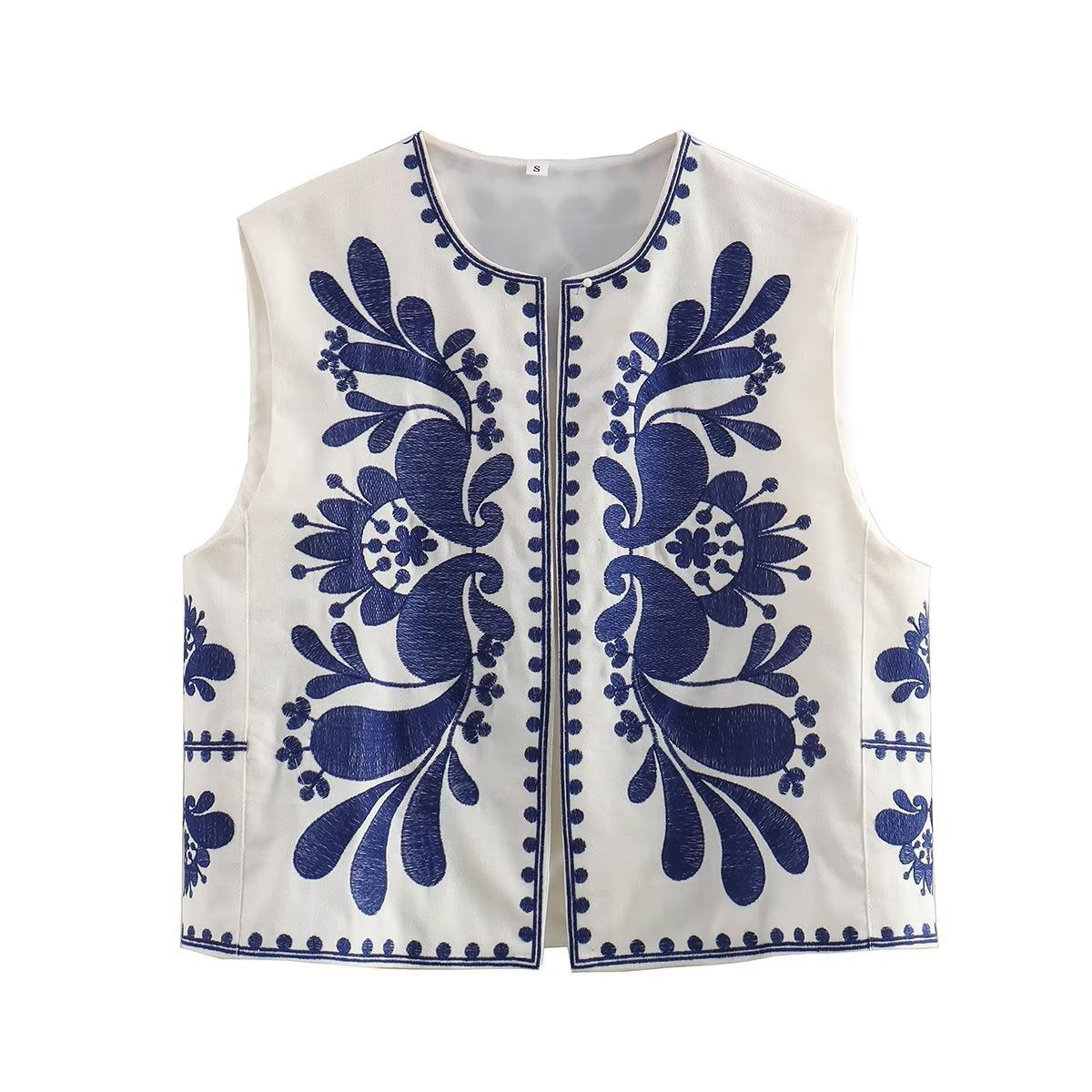 Top Femme Sans Manches Brodé – Style Chic & Tendance