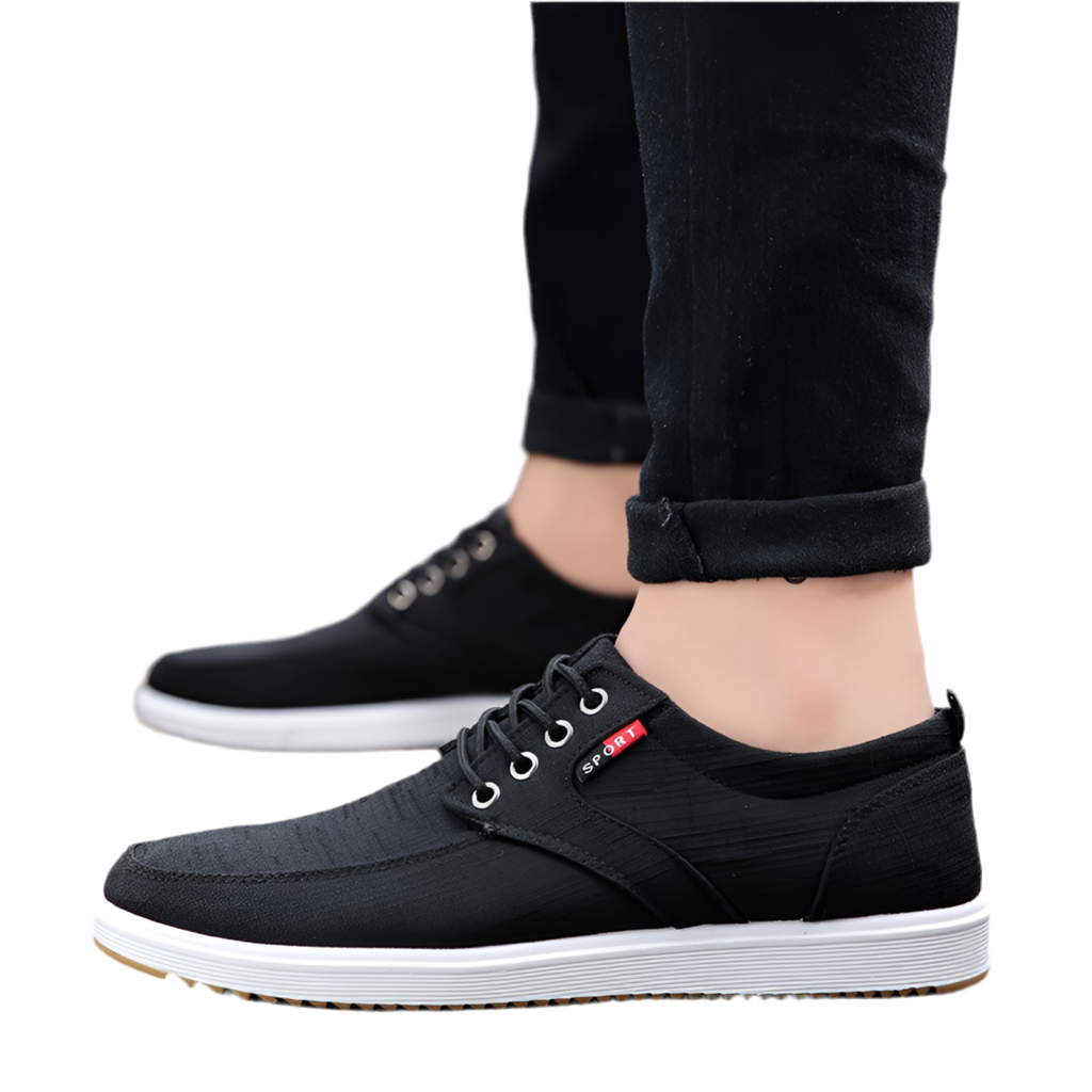 Chaussures Homme en Toile à Lacets – Décontractées & Respirantes