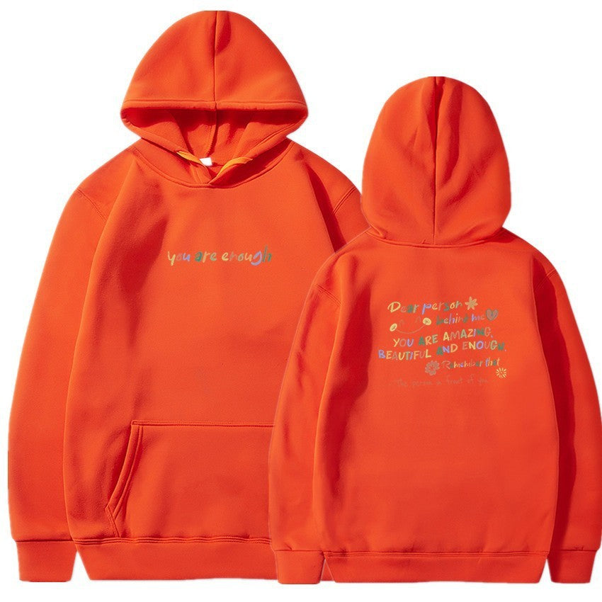 Women's Personalized Letter Printed Fleece Hoodie