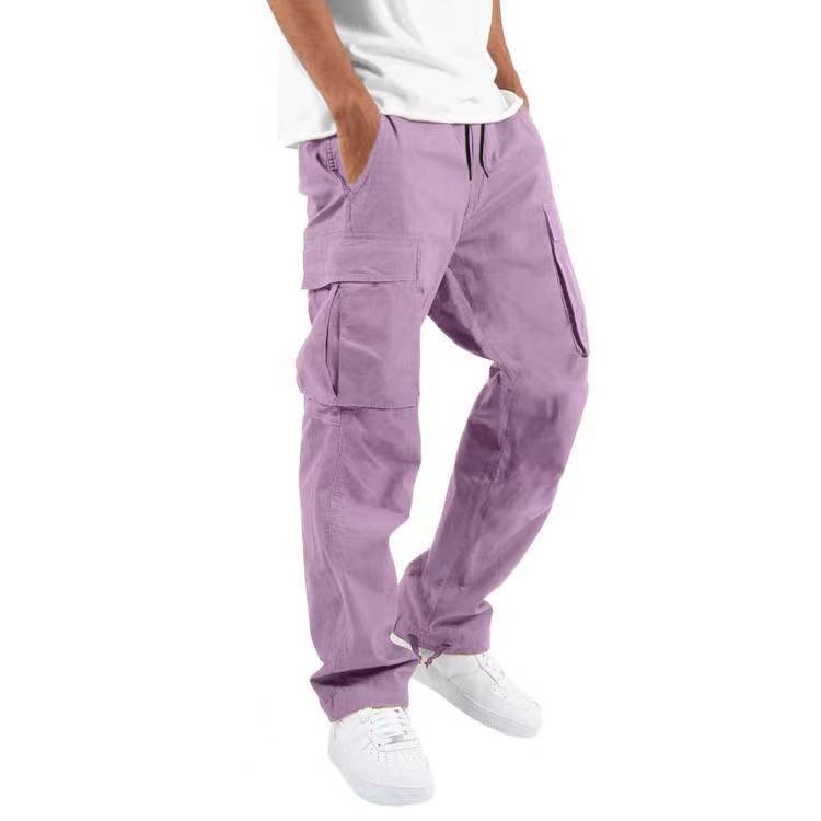 Trade Drawstring Multi-pocket Casual Trousers.