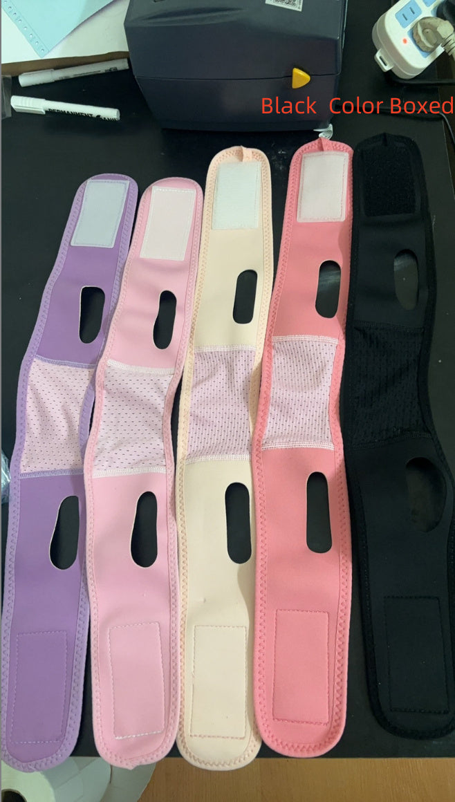 Double chin reducer and face lifting band for effective contouring and firming of facial skin