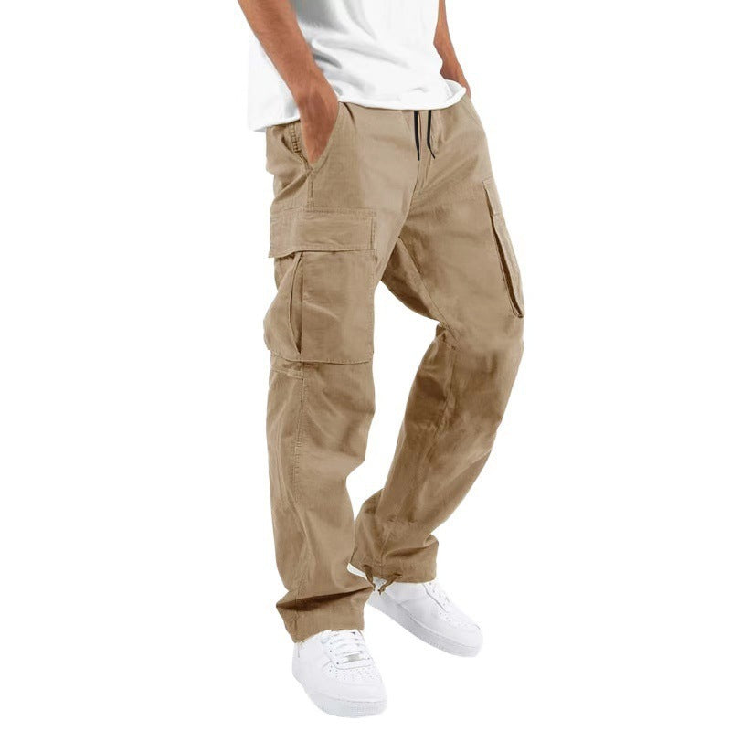 Trade Drawstring Multi-pocket Casual Trousers.