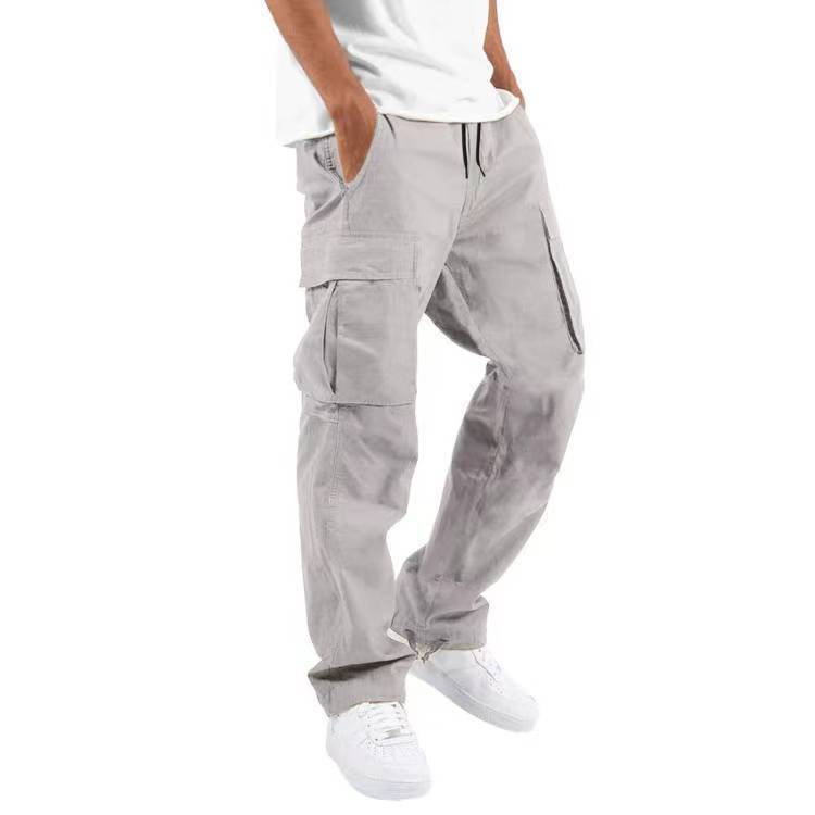 Trade Drawstring Multi-pocket Casual Trousers.