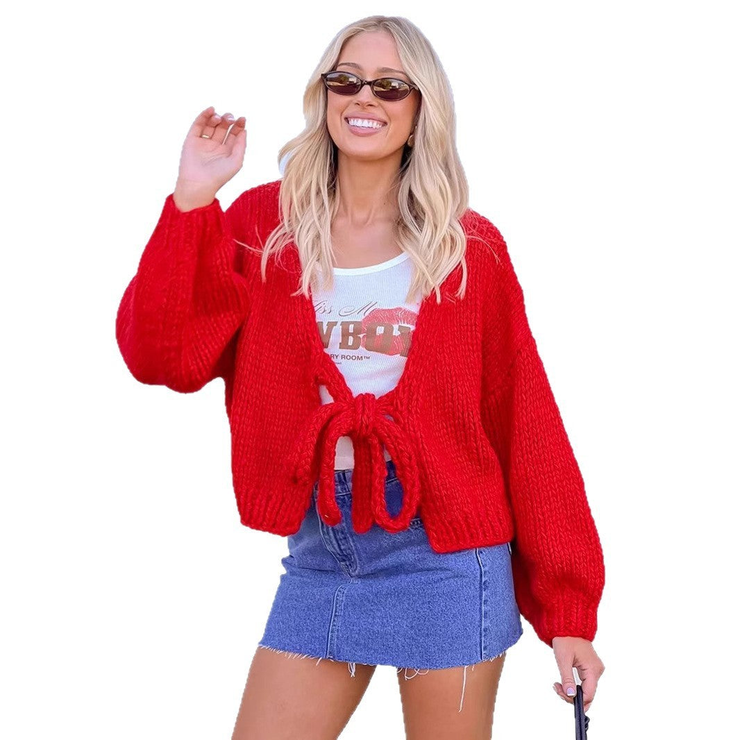 Veste Cardigan Inversée, Grosse Maille.