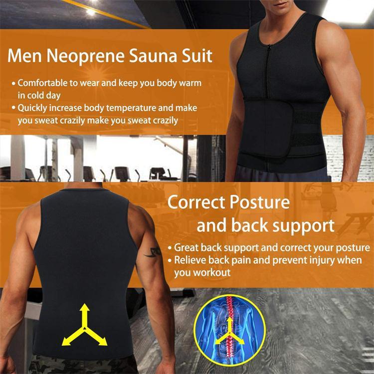 Gilet sauna minceur homme – Haut shapewear fitness.