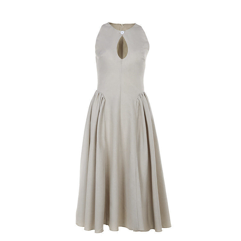 Robe Bohème d’Été Femme Évasée en Dentelle Ajourée.