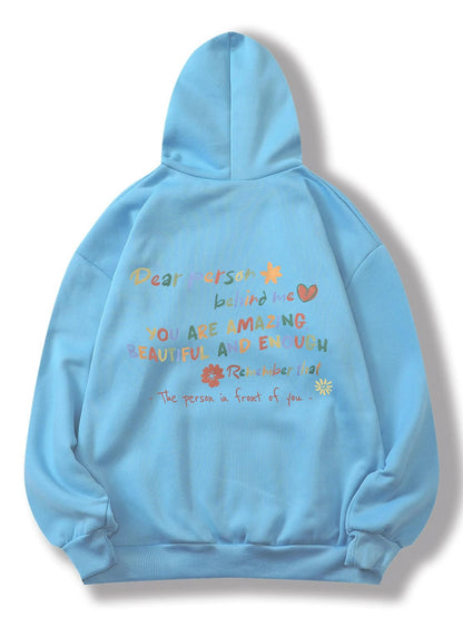 Women's Personalized Letter Printed Fleece Hoodie