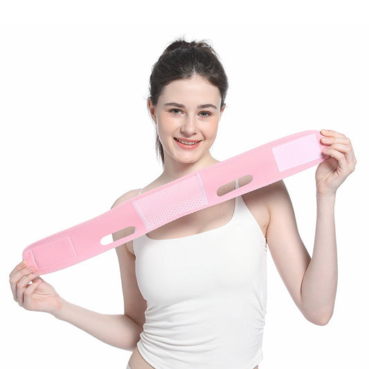 Double chin reducer and face lifting band for effective contouring and firming of facial skin