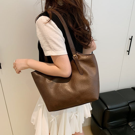 Retro Large Capacity Bag Women's Bag Trendy Korean Style
