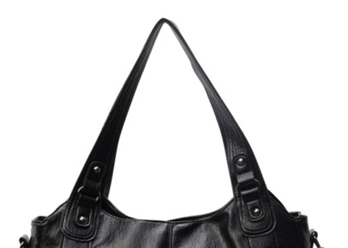 Handbag European And American Retro Solid Color Simple Texture