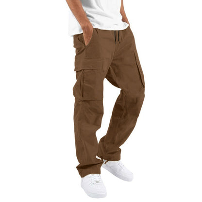Trade Drawstring Multi-pocket Casual Trousers.