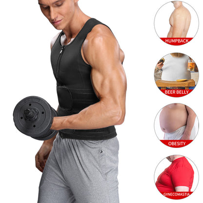 Gilet sauna minceur homme – Haut shapewear fitness.