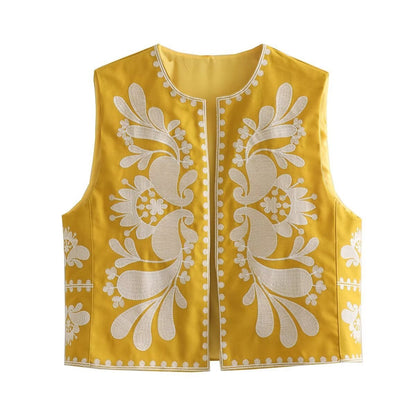 Top Femme Sans Manches Brodé – Style Chic & Tendance
