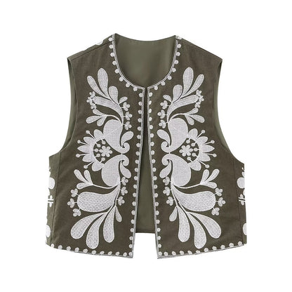 Top Femme Sans Manches Brodé – Style Chic & Tendance