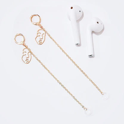 Boucles d’oreilles avec corde anti-perte pour écouteurs Bluetooth