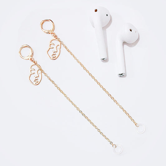 Boucles d’oreilles avec corde anti-perte pour écouteurs Bluetooth