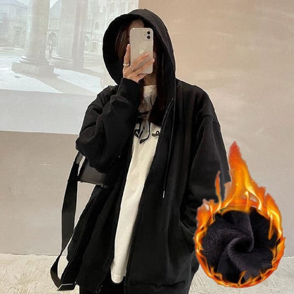 Zipper Couple Girlfriends Hooded Jacket