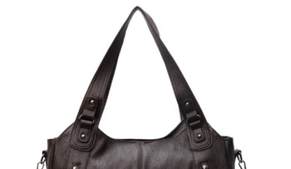 Handbag European And American Retro Solid Color Simple Texture