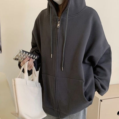 Zipper Couple Girlfriends Hooded Jacket